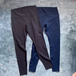 Lululemon leggings, black and navy, Size 10